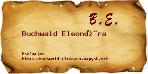 Buchwald Eleonóra névjegykártya